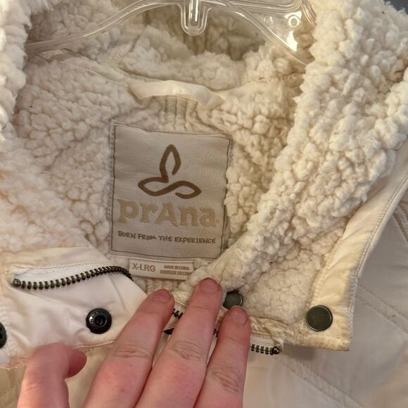 PRANA Diva Long Jacket Water Repellent Sherpa Coat, Size XL MSRP $179 - Picture 8 of 8